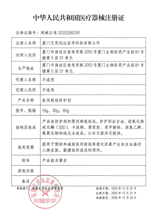 中华人民共和国医疗器械注册证